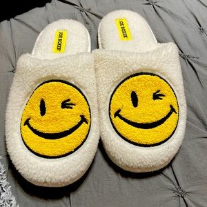 smiley face slippers